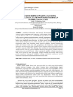 Pengaruh Batasan Waktu, Fee Audit, Pengalaman, Dan Kompetensi Terhadap Penyelesaian Audit