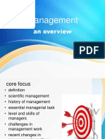 Section 1 - Over View Management