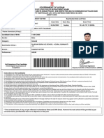 Assam Police Recruitment Exam Admit Card