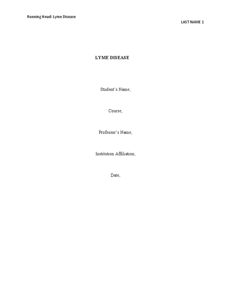 Lyme Disease | PDF | Lyme Disease | Diseases And Disorders