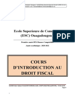 Cours de Droit Fiscal Esc 1er Annee - 2021-2022