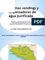 Maquinas Vendings de Agua Purificada y Maquina Expended or A de Garrafon en Guerrero