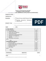 Internship Project Assessment Form (Institute Supervisor)