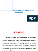 Concepts and Philosophy of Nursing Education