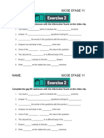 IGCSE Reading Exam Part 2 - Gap-Fill Worksheet