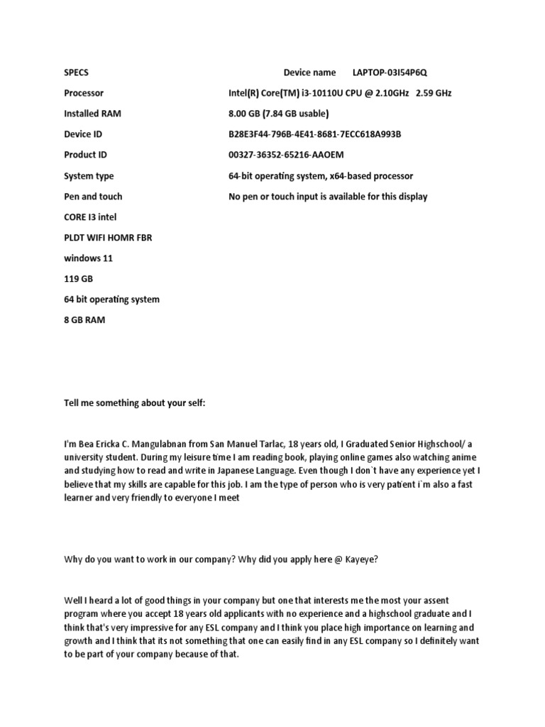 Reviewer For The Interview. PDF English As A Second Or Foreign