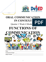 Oral Communication in Context