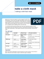 Coronavirus Covid 19 How To Make A Cloth Mask