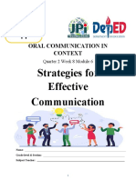 Strategies For Effective Communication: Oral Communication in Context