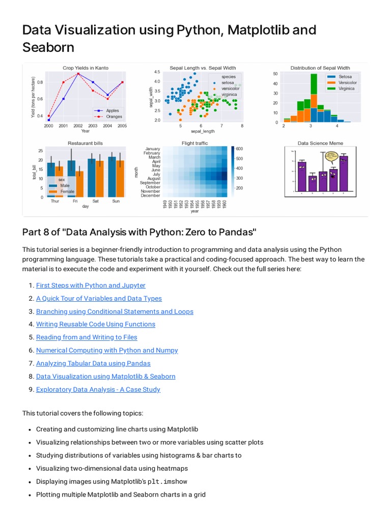 Python Matplotlib Data Visualization | PDF | Chart | Data Analysis