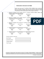 Form Survey Kepuasan Customer