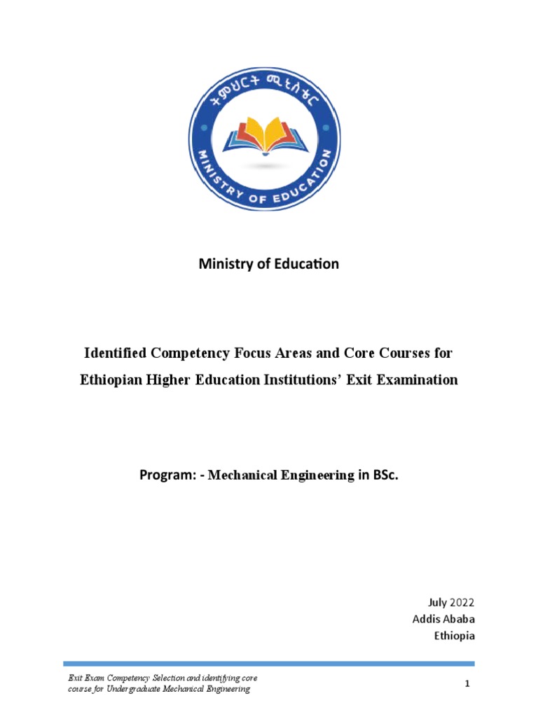 Competency BSC in Mechanical Engineering | PDF | Mechanical Engineering ...