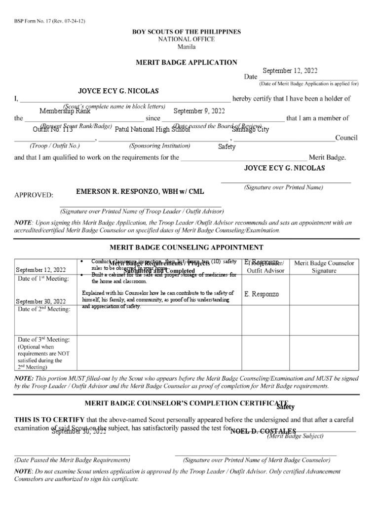 Merit Badge Application Safety | PDF | Knot