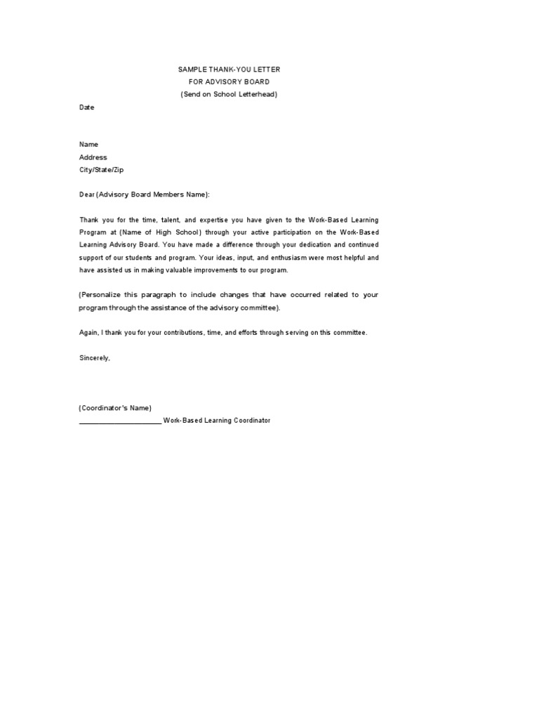 Thank You Letter Template | PDF