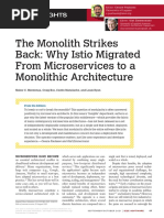 The Monolith Strikes Back: Why Istio Migrated From Microservices To A Monolithic Architecture