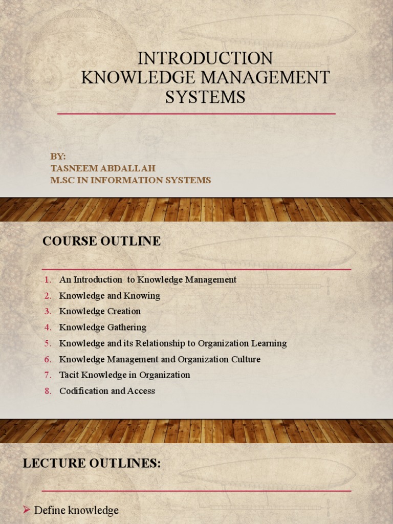 KM - Chapter 1 - Part 1 | PDF | Knowledge Management | Knowledge