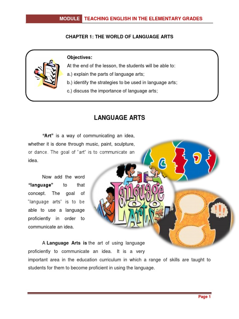 Chapter 1 Teaching English In The Elementary Grades Pdf Reading