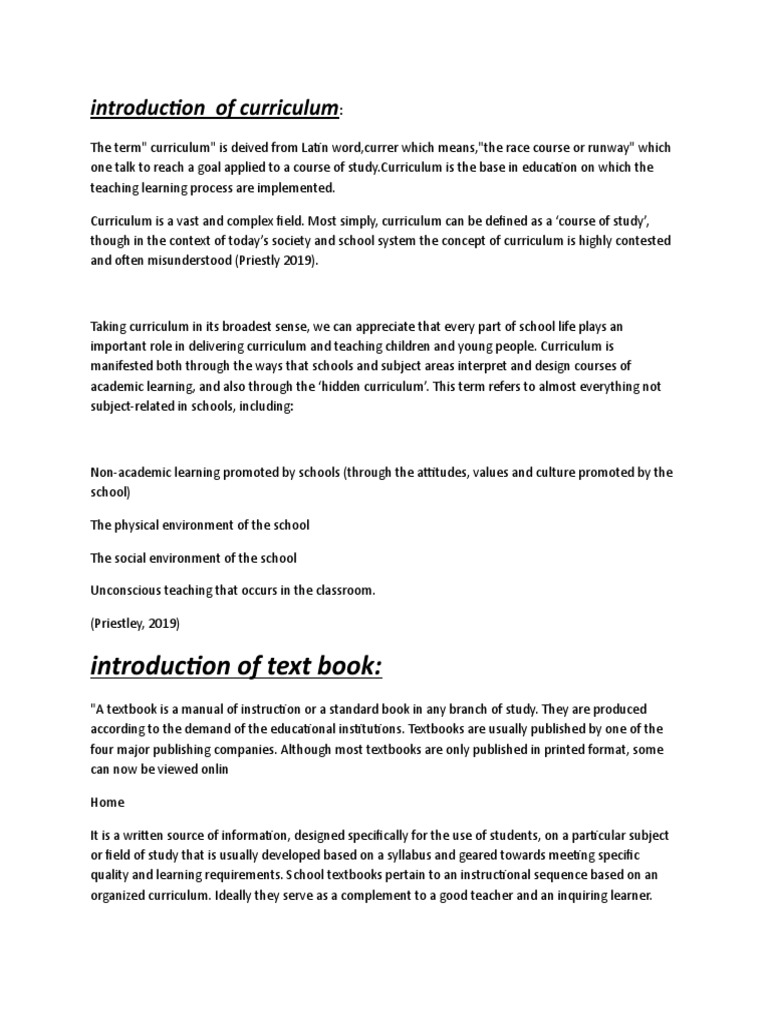 Need and Importance of Text Book | PDF | Curriculum | Textbook