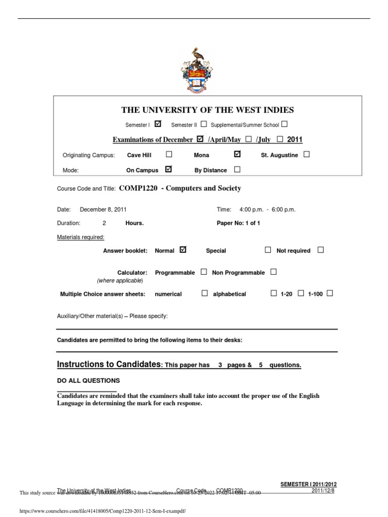 COMP1220 Exam Paper - Computers and Society | PDF | Software ...