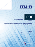 ITU Recommendation - P.310-10 - Definitions of Terms Relating To Propagation in Non-Ionized Media