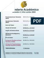 Calendario Academico I-2023