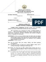 Judicial Affidavit of Elvira Vicente V Marilyn Datolio
