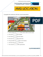 Actividad Interactiva de Places and Prepositions