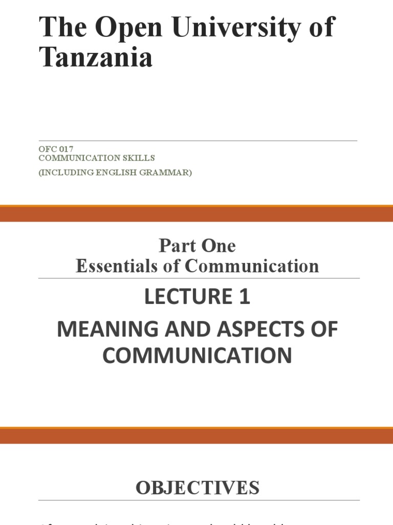 Essentials of Communication Skills | PDF | Communication | Nonverbal ...