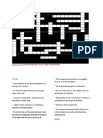 Physics crossword puzzle