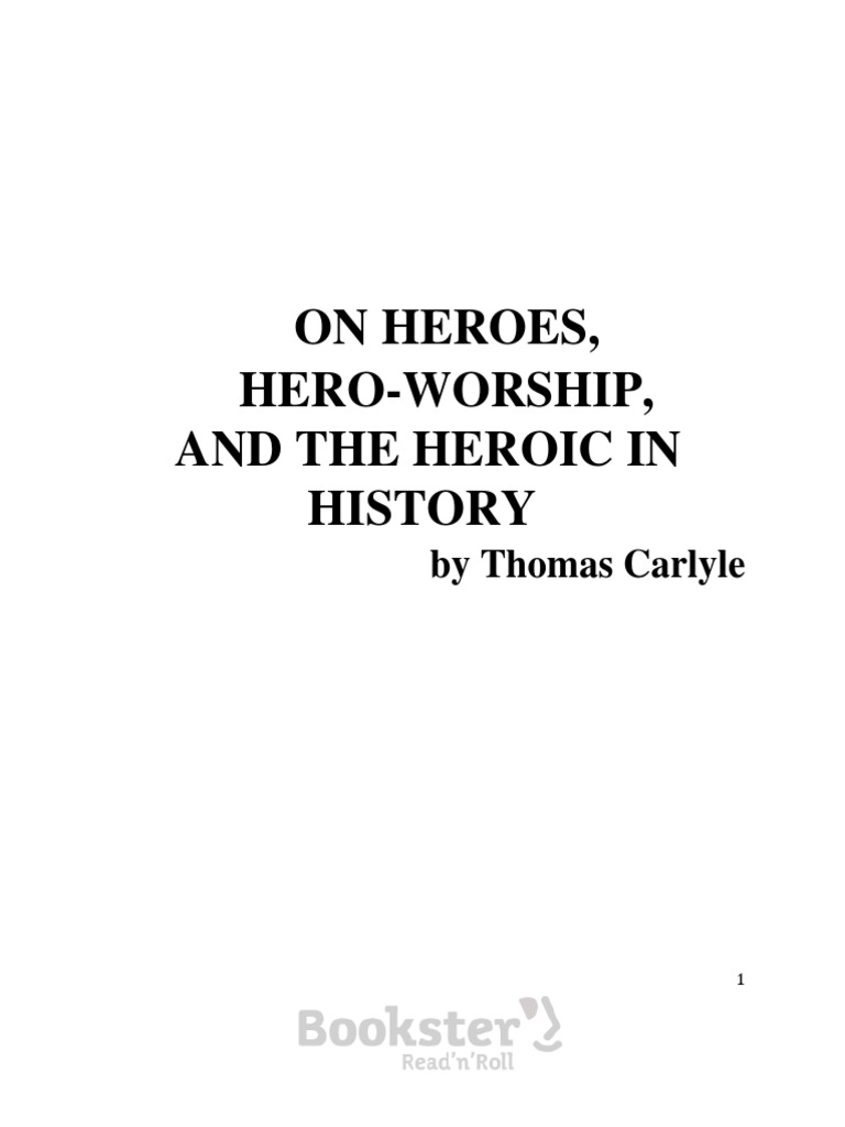 On Heroes Hero Worship and The Heroic in Hist 75072 PDF Hero Allegory