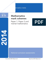 ks2 Mathematics 2014 Marking Scheme