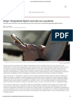 Artigo - Desigualdade Digital Conectada Com A Pandemia - Opinião