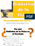 Presentacion Del Curso Didactica de La Fisica