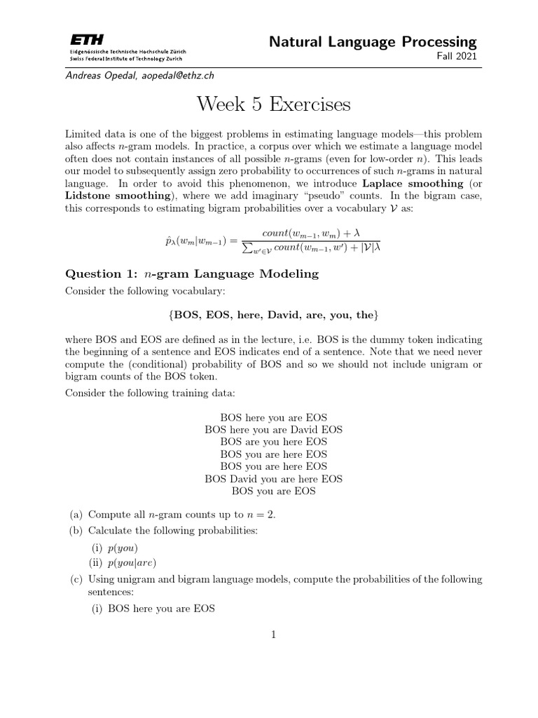 Week 5 Exercises Solutions | PDF