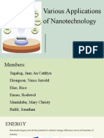 Applications Nanotechnology