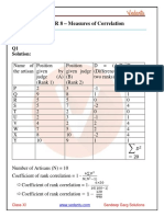 Sandeep Garg Economics Class 11 Solutions For Chapter 8 - Measures of Correlation