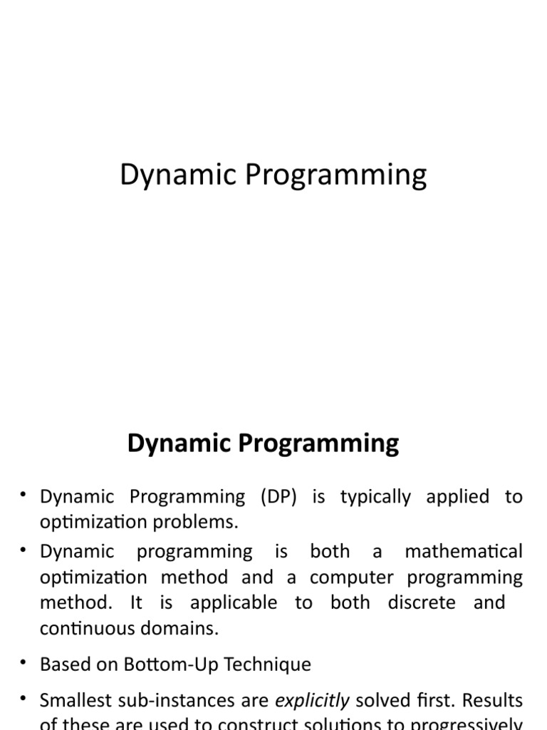 Dynamic Programming 1 | Download Free PDF | Dynamic Programming ...