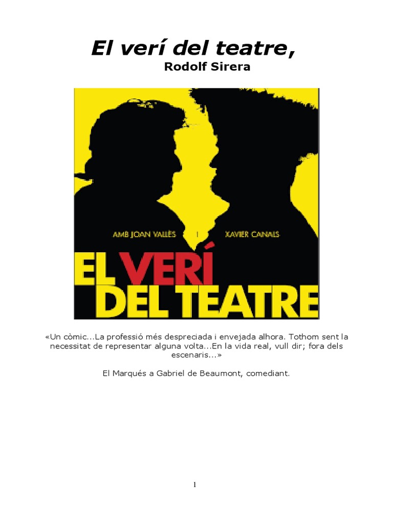 Dossier El Verí Del Teatre PDF