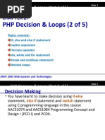 Chapter 2-2 PHP Decision and Loops