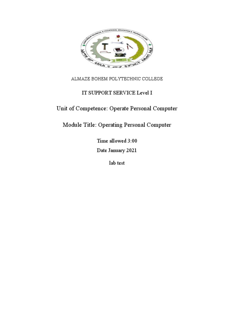 Computer Lab Test Overview | PDF | Computer Monitor | Manufactured Goods
