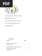 Information Sheet Ms-Word