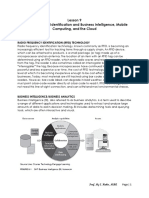 Radio Frequency Identification and Business Intelligence Mobile Computing and The Cloud