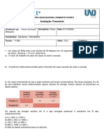 1º EM - Avaliação de Física