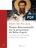 1ERE PARTIE Saint Grégoire Palamas - Demonstratifs Sur La Procession Du Saint Esprit