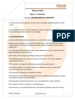Class 11 Chemistry Revision Notes Environmental Chemistry