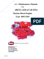 Bukh BETA SOLAS 48 EPA BBV2203 Operator's Maintenance Manual