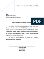 Carta Explicativa de Actividad Economica