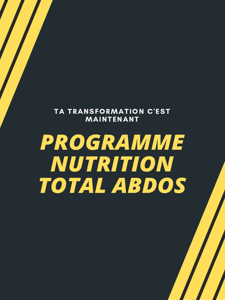 Programme Nutrition Total Abdos | PDF | Légumes | Nourritures