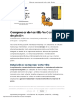 Diferencias Entre Compresor de Tornillo y Pistón - Serviaire