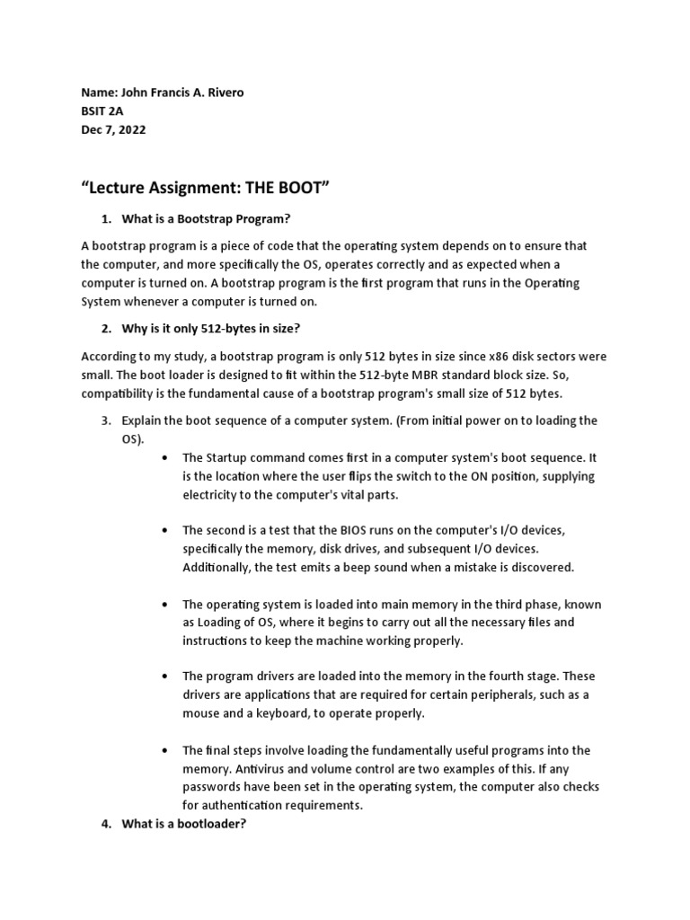 Understanding the Boot Process: From Startup to Loading the Operating